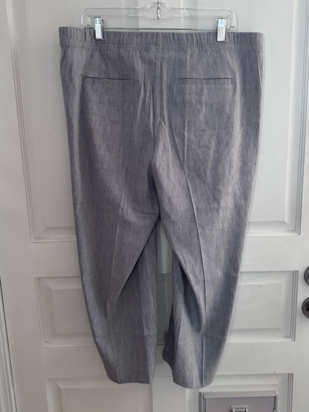 J. Jill Grey Smoke Pull On Linen Stretch Cropped Pants Size XLP New With Tags - Picture 4 of 11